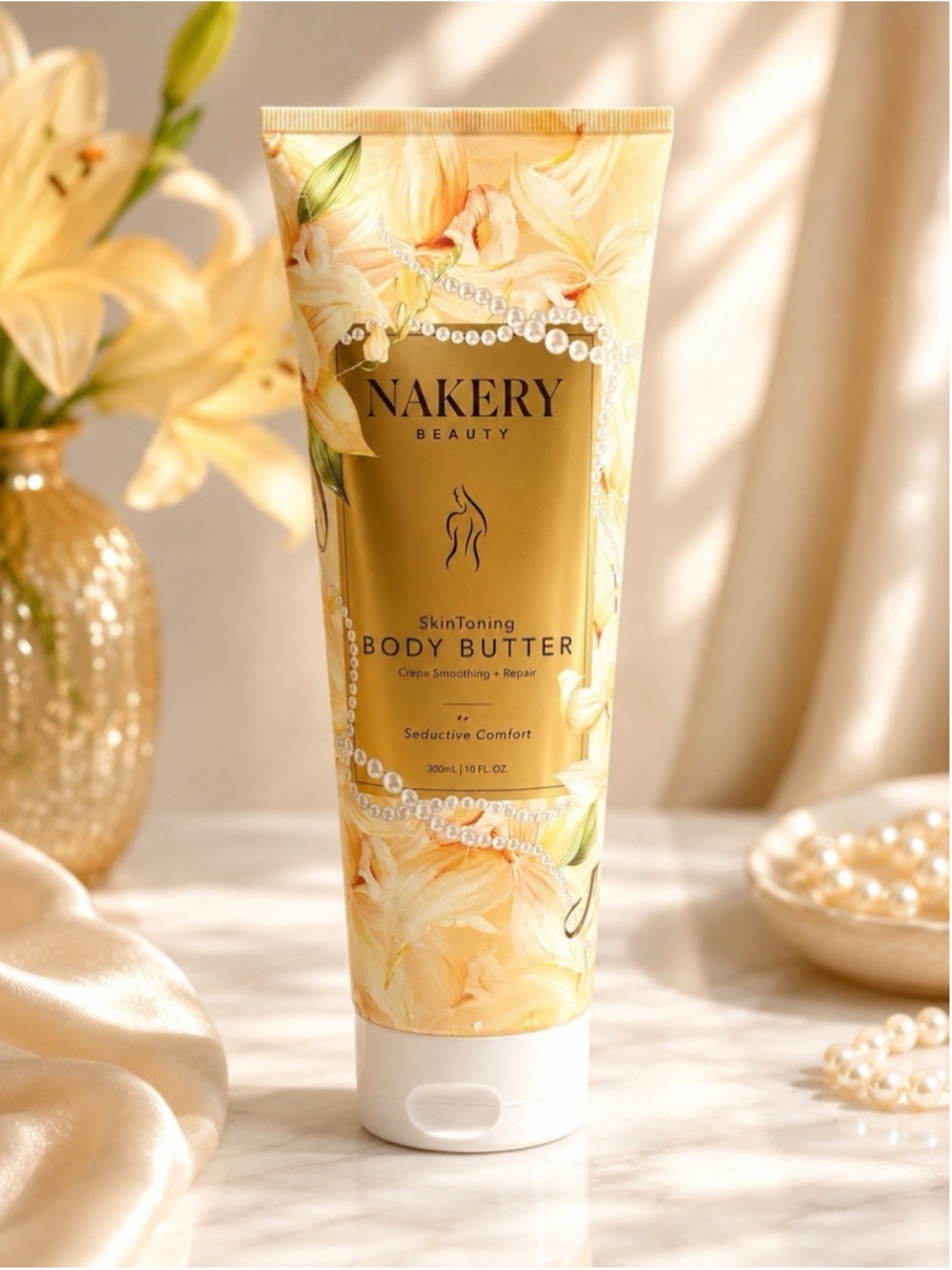 Nakery Beauty SkinToning Body Butter Seductive Comfort 10 oz New